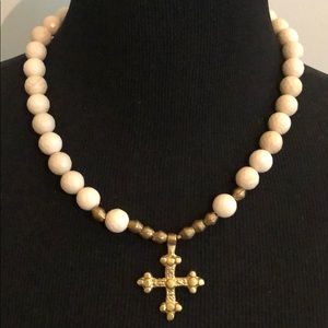 Fun ivory cross necklace!